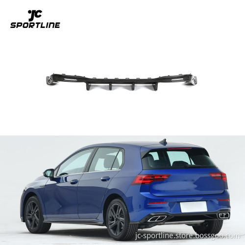 Carbon Fiber Rear Bumper Lip Diffuser for Volkswagen Golf 8 MK8 R 2021+